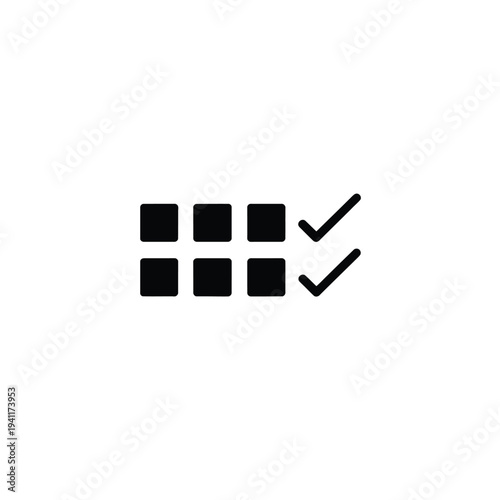 Solid fill of multiple choice answers with check marks