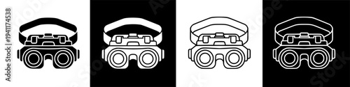 Night Vision Goggles Icon Set for Digital Design.