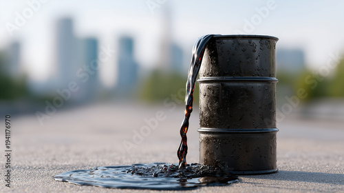 Oil Barrel Spill: An oil ba...