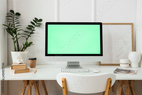 Comfortable workplace with ...