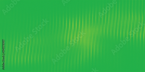 Abstract green and yellow halftone pattern background. Digital technology and data visualization texture. Vector Illustration.