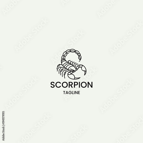 Scorpion logo template vector illustration design