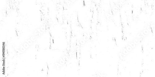 Distressed white wall texture with vertical black paint drips, scratches, and grunge stains, rough worn surface, high-contrast monochrome urban texture, dirty concrete wall vector illustration.