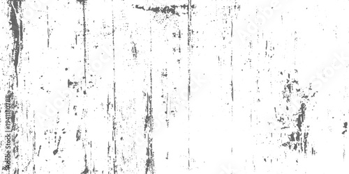 Distressed white wall texture with vertical black paint drips, scratches, and grunge stains, rough worn surface, high-contrast monochrome urban texture, dirty concrete wall vector illustration.