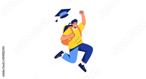 Happy Graduate Celebrating Achievement with Joy.