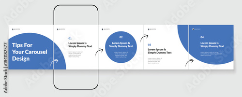 Set of LinkedIn carousel post, social media Instagram carousel post, modern and editable business carousel template design	