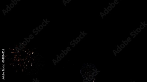 4K clip Beautiful Firework display
