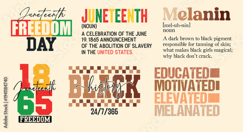 Black History Month SVG T‑Shirt Designs | Juneteenth Freedom Day | Melanin Pride | African American Empowerment Quotes