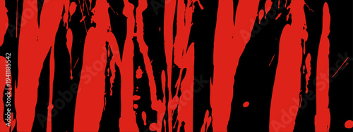 Grunge red blood spray texture. Splashes, smudges and stains for thriller or mystery themes.