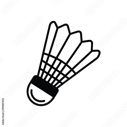 Black and white of a badminton shuttlecock sports recreation 1