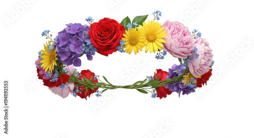 Wallpaper Mural Colorful Flowers on transparent background Torontodigital.ca