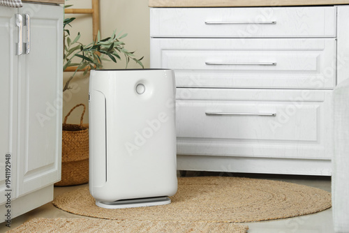 Modern air purifier near co...