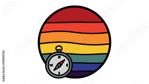 Sunrise Compass: A vibrant sunrise setting the stage for adventure, with a compass pointing the way towards new horizons and discoveries.