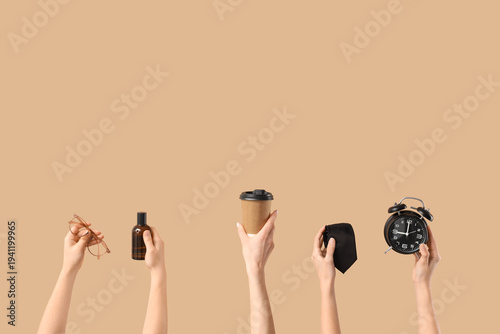 Young woman holding men's t...