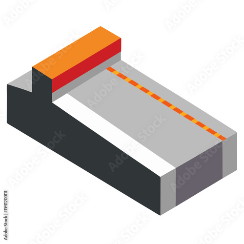 Concrete curb slipform paver machine construction site equipment