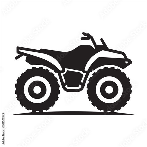ATV Quad bike Silhouette vector illustration