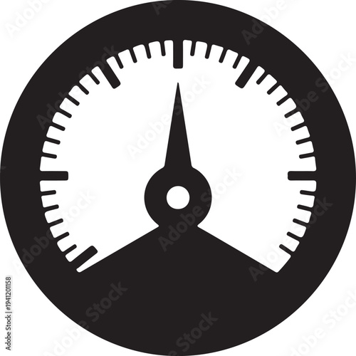 Gauge Meter Vector Silhouette