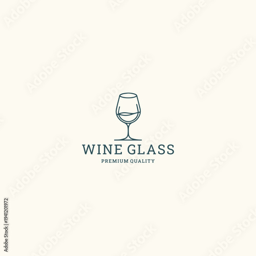 Wine glass logo template vector illustration design