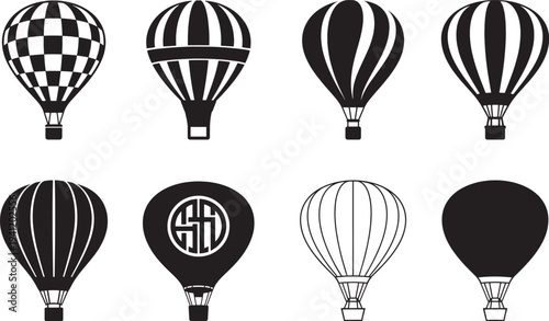 Wallpaper Mural Hot Air Balloon Symbols Travel And Adventure Vector Torontodigital.ca