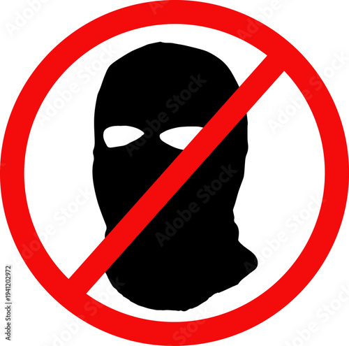 Security Warning No Face Covering Allowed Icon