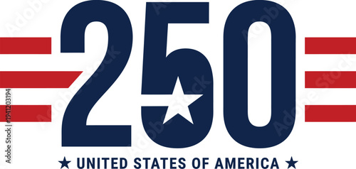 Celebrating 250 years of the united states a patriotic design