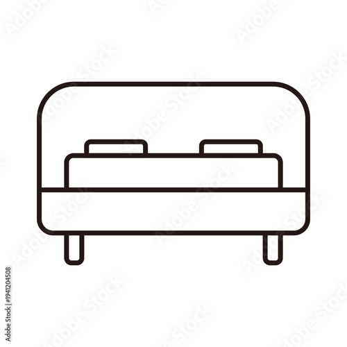 ベッドのアイコン 寝室・家具・不動産間取り図用 / Bed icon for bedroom and real estate
