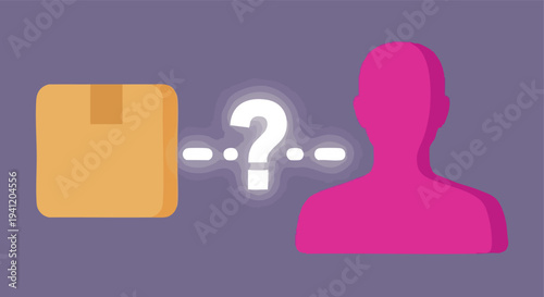 Package Delivery Mystery. Customer Order Question Mark. Logistics Concept.