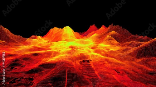 Abstract mountain landscape illustration