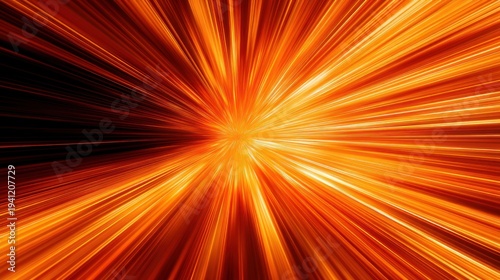 Abstract orange light burst design