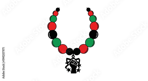 Empowering cultural representation: a vibrant Pan-African inspired beaded bracelet with a strong