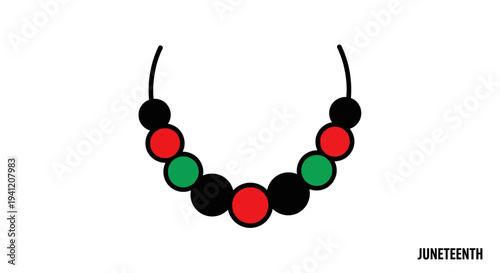 Symbolic beaded necklace design representing freedom, heritage, and cultural pride on a special day
