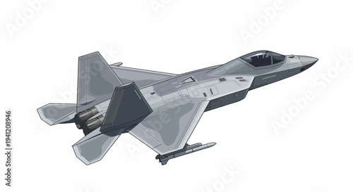 A sleek gray fighter jet soars through the air with missiles attached.