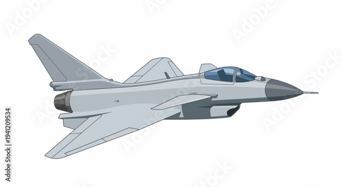 Fighter jet in flight showcasing advanced technology and sleek design with sharp angles and modern features