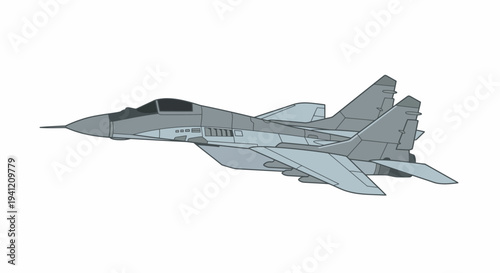 Military aircraft in flight, showcasing advanced aviation technology and sleek aerospace design from a side viewpoint