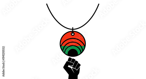 Powerful symbol of unity and cultural pride for African heritage and empowerment in modern society