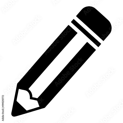 Outline Pencil with Eraser Tip UI Icon for App UI