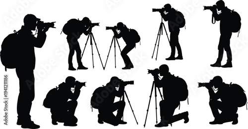 Photographer, silhouettes, camera, tripod, photography, professional, photographer, shooting, peopl, photojournalist, studio, hobby, concept
