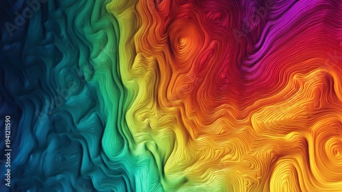 Abstract colorful swirls transparent background