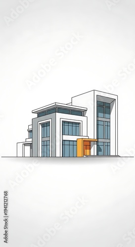 Modern architectural building design concept.