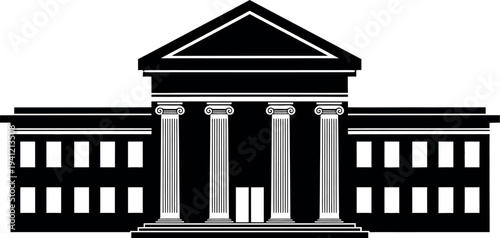 classical column isolated on white