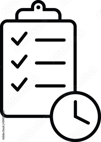 Deadline icon in linear style.