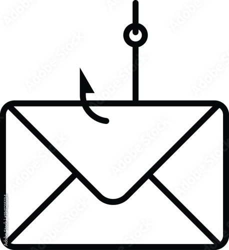 Phishing icon in linear style.