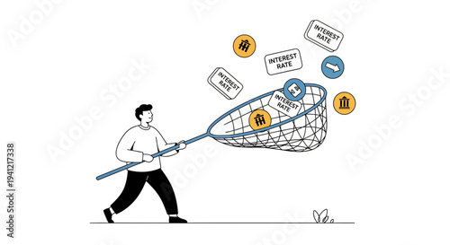 Man Catching Social Media Notifications with Net.