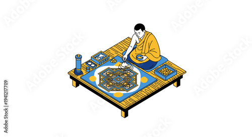 Person Preparing Sushi on Low Table.