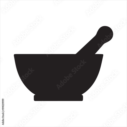 Pestle silhouette vector, Pestle icon black symbol