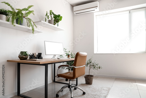 Interior of office with wor...