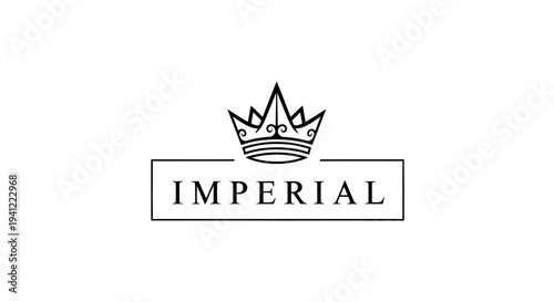 Elegant Imperial Crown Logo Design with Classic Text. Luxury Royal Emblem Vector Icon for Branding and Premium Identity.