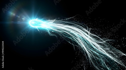 Cosmic Energy Blast with Sparkling Particles