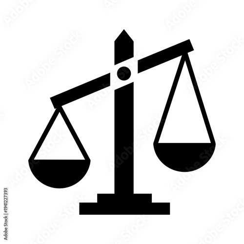 Balance Scale Justice Icon Symbol Law Equity Fairness Vector