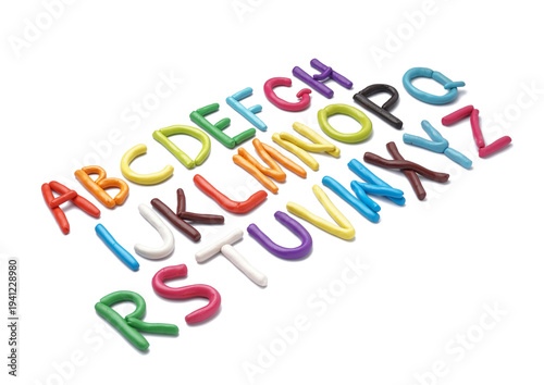 Colorful letters of English...